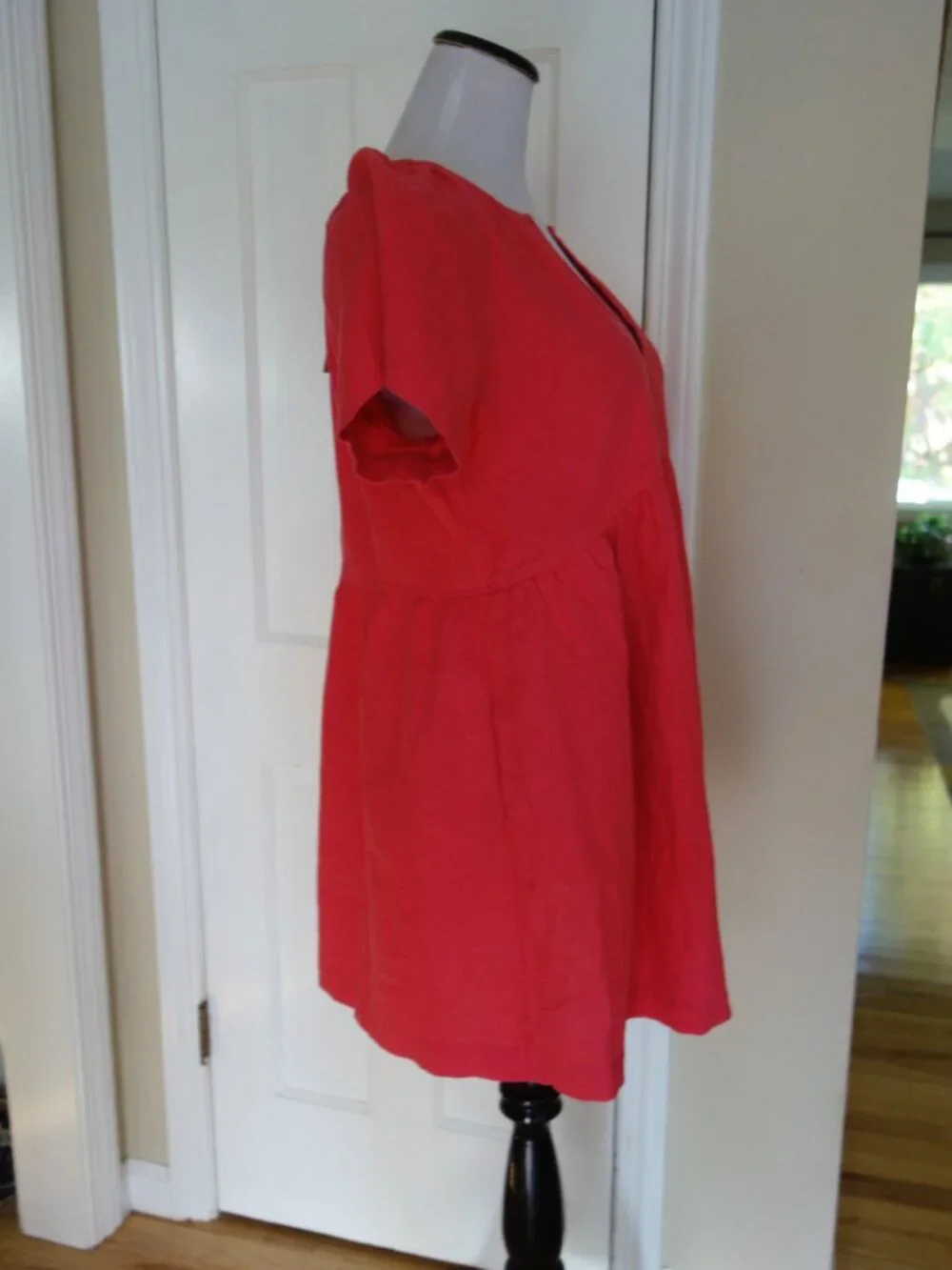NWT UNIVERSAL THREAD Mini Linen Blend Dress in Full Bloom Pink – Med - Picture 3 of 8